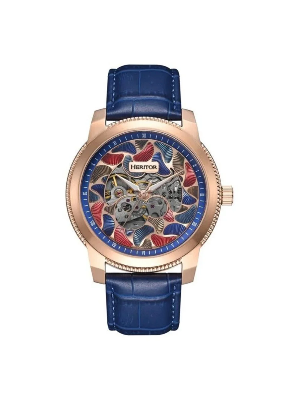 NWT Heritor Emmanuel Automatic Blue Dial Men's Watch